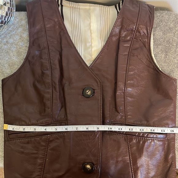 70s Vintage Leather Vest! Size S? pls see measurements - Picture 14 of 14